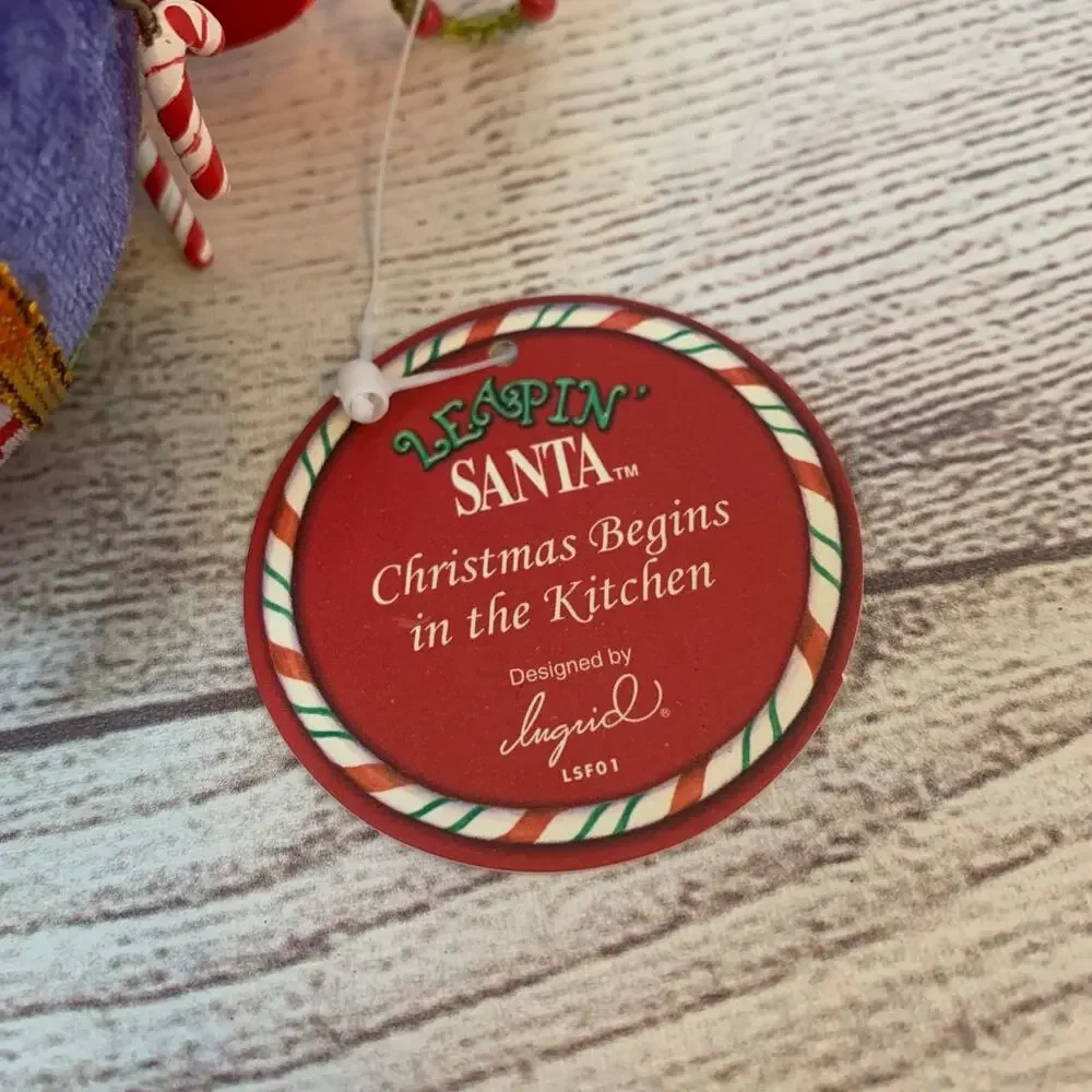 Leapin' Santa Vintage Christmas Ornament Bulb Christmas Begins In the Kitchen